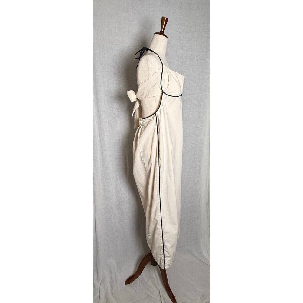 Free People Summer In Capri Linen Blend Halter Slit Cream / Black Midi Dress
XL - Picture 3 of 6